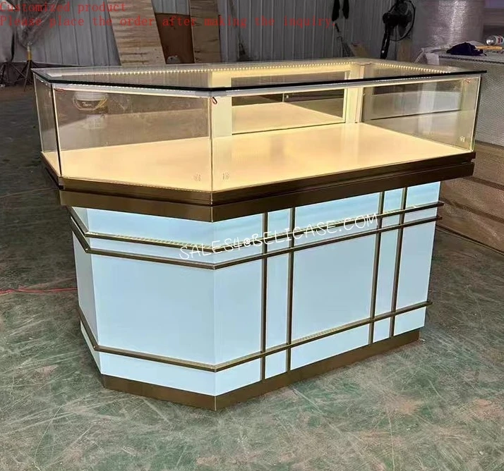 Custom.Luxury Jewellery Store Display Showcase Shopping Mall Jewelry Counter Stainless Steel Glass Cabinets for Jewelry Shop Dis
Custom.Luxury Jewellery Store Display Showcase Shopping Mall Jewelry Counter Stainless Steel Glass Cabinets for Jewelry Shop Dis
