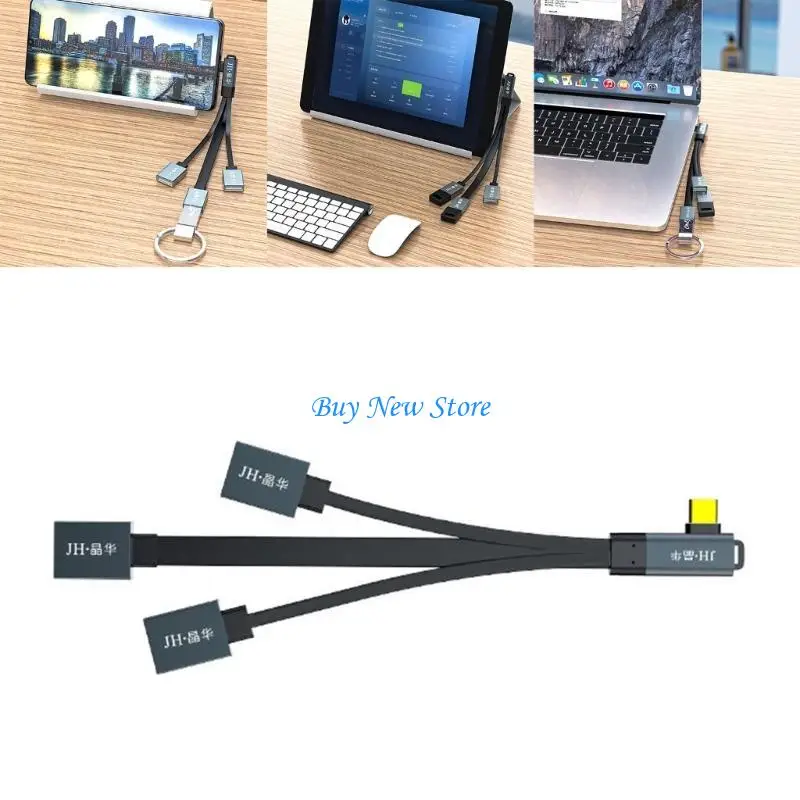 20CE Flexible Type C Hub Connector USB C Male to 3 USB Female Adapter Easily Transfer Data USB Devices to Laptop
20CE Flexible Type C Hub Connector USB C Male to 3 USB Female Adapter Easily Transfer Data USB Devices to Laptop
