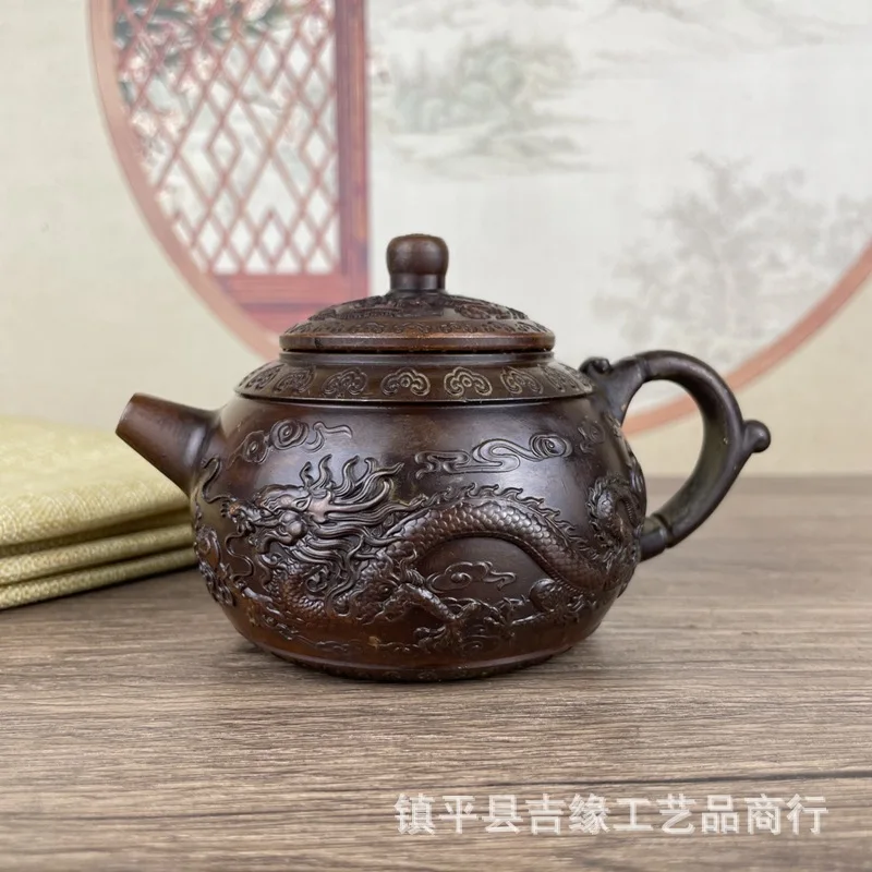 Antique Style Dragon and Phoenix Teapot Ornament Retro Home Tea Ceremony Decoration Craft Ornament Dragon and Phoenix Teapot
Antique Style Dragon and Phoenix Teapot Ornament Retro Home Tea Ceremony Decoration Craft Ornament Dragon and Phoenix Teapot