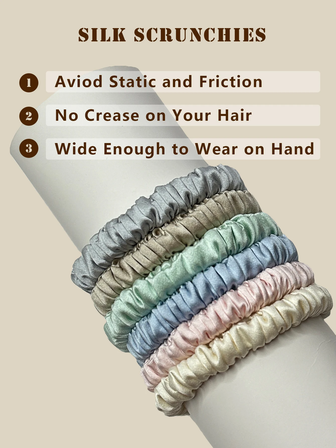 Набор из 6 шелковых резинок для волос, 100% шелковые резинки из тутового шелкопряда, не тягучие, высокоэластичные, для женщин
Набор из 6 шелковых резинок для волос, 100% шелковые резинки из тутового шелкопряда, не тягучие, высокоэластичные, для женщин