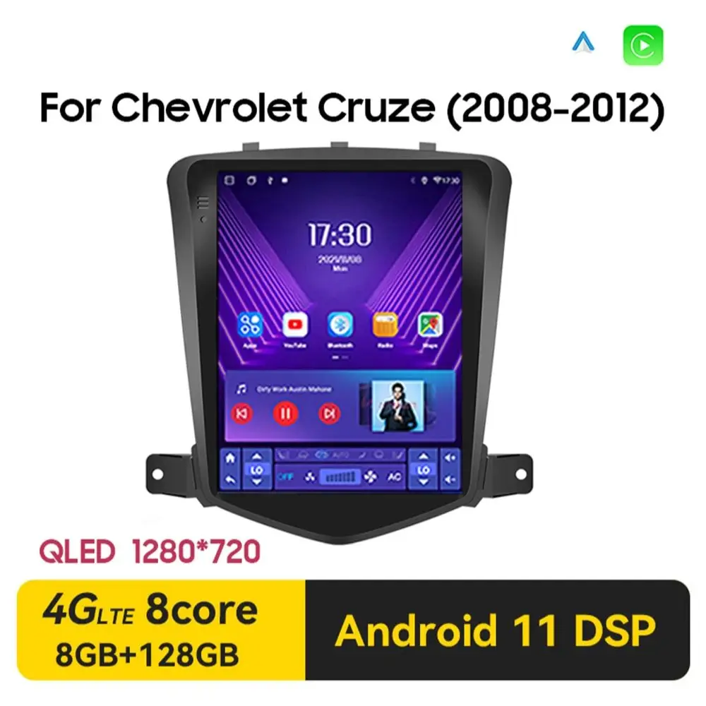 8Core 4G Android 11 Car Radio Multimedia for Chevrolet Cruze J300 2008-2012 Tesla Style Carplay Auto 2 din Stereo GPS
8Core 4G Android 11 Car Radio Multimedia for Chevrolet Cruze J300 2008-2012 Tesla Style Carplay Auto 2 din Stereo GPS