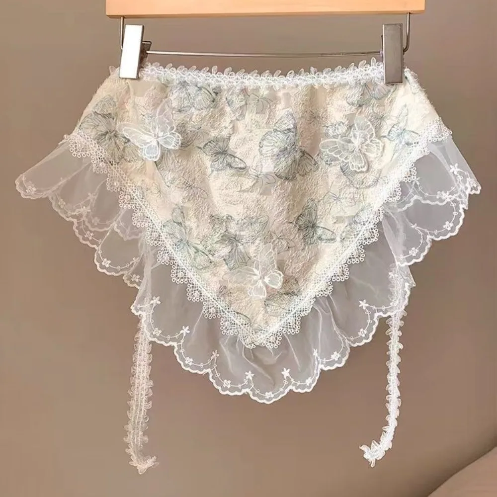 Elegant Sweet Triangle Bandana Butterfly Flower Lace Hair Scarf Countryside Style Wraps Triangle Scarf Girls
Elegant Sweet Triangle Bandana Butterfly Flower Lace Hair Scarf Countryside Style Wraps Triangle Scarf Girls