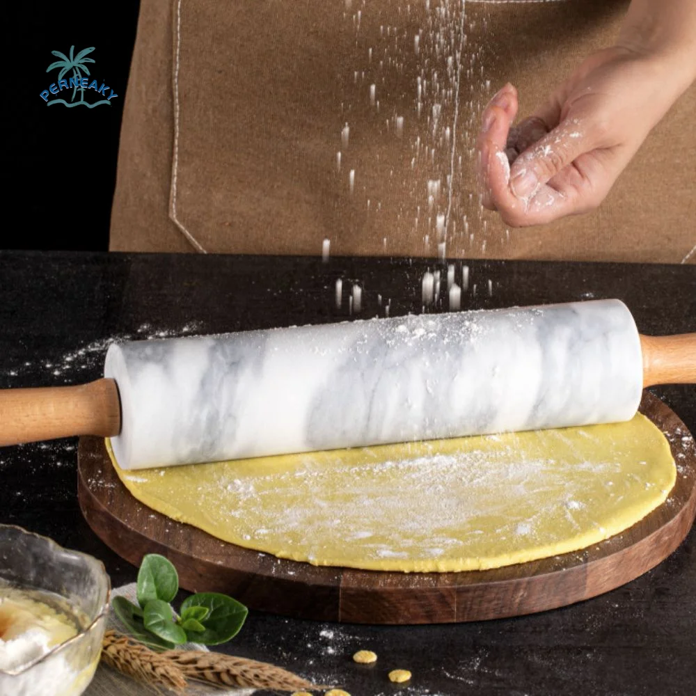 Wooden Handle Marble Rolling Pin Nonstick Smooth Surface Dough Roller with Storage Base Rolled-out Dough Stick Fondant
Wooden Handle Marble Rolling Pin Nonstick Smooth Surface Dough Roller with Storage Base Rolled-out Dough Stick Fondant