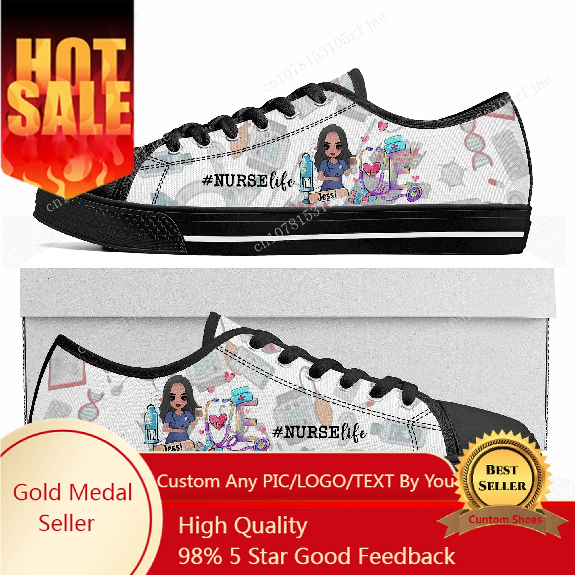 Cute Cartoon Nurse Custom Low Top Sneakers Womens Mens Teenager Fashion Shoes Casual Tailor Made Canvas Sneaker
Cute Cartoon Nurse Custom Low Top Sneakers Womens Mens Teenager Fashion Shoes Casual Tailor Made Canvas Sneaker