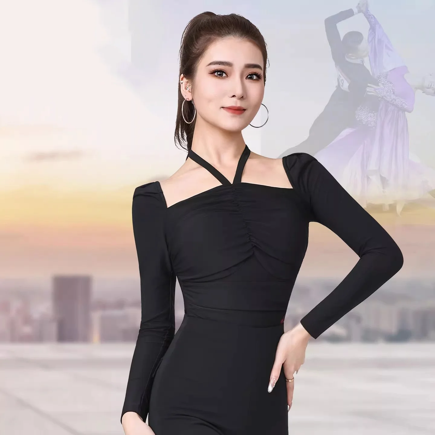 New Hanging Neck Slimming Jumpsuit Ballroom Dance Modern Dance Top Women Chacha Rumba Tango Dress Latin Dance Costumes DN22284
New Hanging Neck Slimming Jumpsuit Ballroom Dance Modern Dance Top Women Chacha Rumba Tango Dress Latin Dance Costumes DN22284