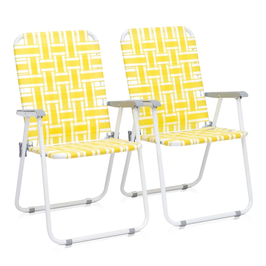 2pcs Steel Tube PP Webbing Bearing 120kg Folding Beach Chair Yellow and White Strip
2pcs Steel Tube PP Webbing Bearing 120kg Folding Beach Chair Yellow and White Strip