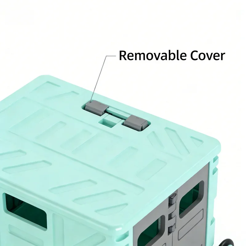 Mint Green Portable Foldable Grocery Cart 50L Size M with Cover 8-Wheel Climbable Pull Hand Truck for Delivery Shopping
Mint Green Portable Foldable Grocery Cart 50L Size M with Cover 8-Wheel Climbable Pull Hand Truck for Delivery Shopping