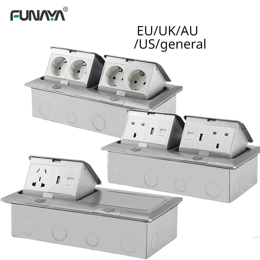 Table Pop Up Hidden Sockets EU/US/UK/FR/General Plug with USB Multi-function 110v 220v 2500W 2 Outlets Aluminum Electric Socket
Table Pop Up Hidden Sockets EU/US/UK/FR/General Plug with USB Multi-function 110v 220v 2500W 2 Outlets Aluminum Electric Socket