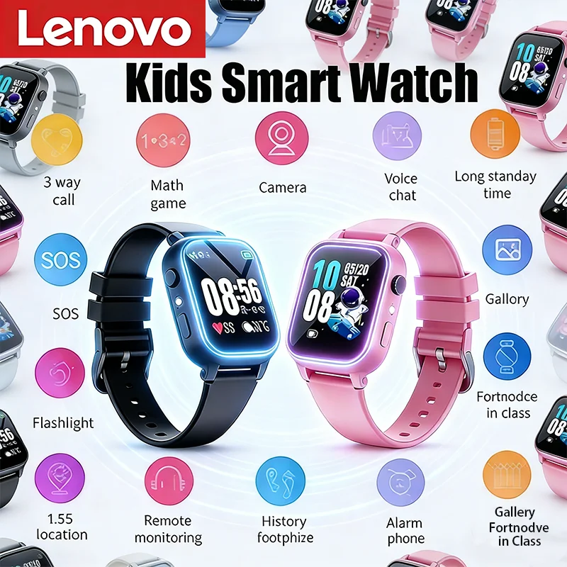 Детские смарт-часы Lenovo с SIM-картой, функцией звонков, GPS-трекером, камерой, водонепроницаемые, подарок для iOS/Android 2026
Детские смарт-часы Lenovo с SIM-картой, функцией звонков, GPS-трекером, камерой, водонепроницаемые, подарок для iOS/Android 2026