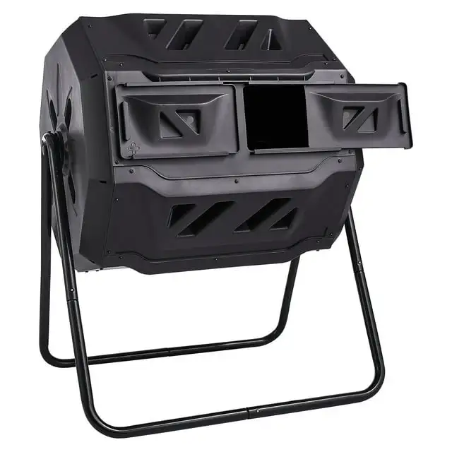 Composting Container, 43-Gallon Double Chamber Rotating Compost Tumbler,BPA-Free Compost Bin for Garden
Composting Container, 43-Gallon Double Chamber Rotating Compost Tumbler,BPA-Free Compost Bin for Garden