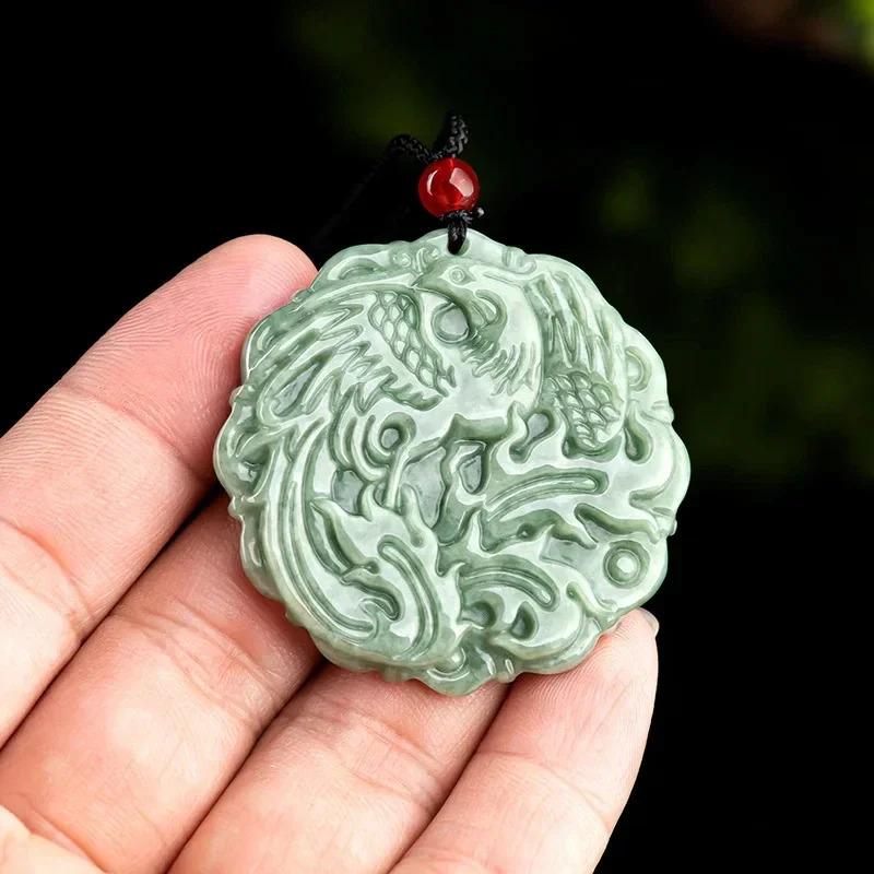 Myanmar Jadeite Bean Seed Phoenix Pendant Hand-carved Retro Exquisite Men's and Women's Jade Necklace Jewelry Mascot
Myanmar Jadeite Bean Seed Phoenix Pendant Hand-carved Retro Exquisite Men's and Women's Jade Necklace Jewelry Mascot