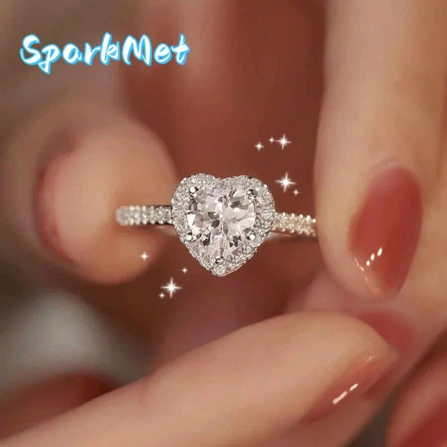 Sparkmet Gorgeous Platinum Pt950 18k 1-carat Full Moissanite Diamond Women's Ring D-Color Jewelry Wedding Ring Adjustable Diamon
Sparkmet Gorgeous Platinum Pt950 18k 1-carat Full Moissanite Diamond Women's Ring D-Color Jewelry Wedding Ring Adjustable Diamon