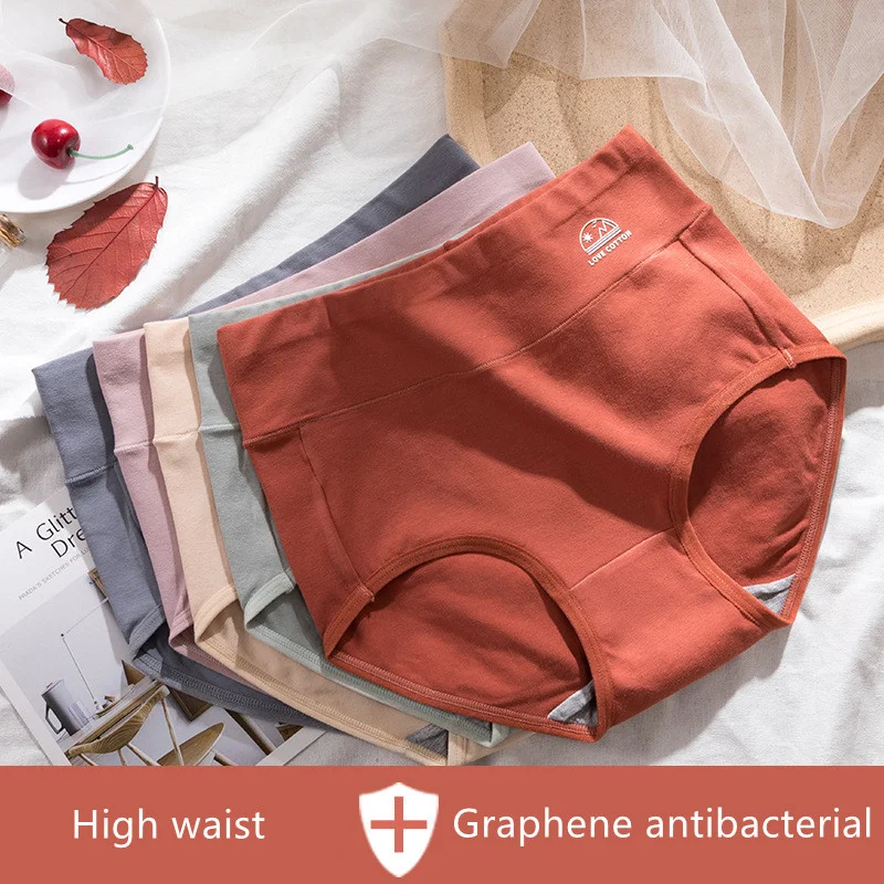 High Waist Ladies Panties Cotton Underwear Breathable Briefs for Women Graphene Antibacterial Female Underpants 2022 New
High Waist Ladies Panties Cotton Underwear Breathable Briefs for Women Graphene Antibacterial Female Underpants 2022 New