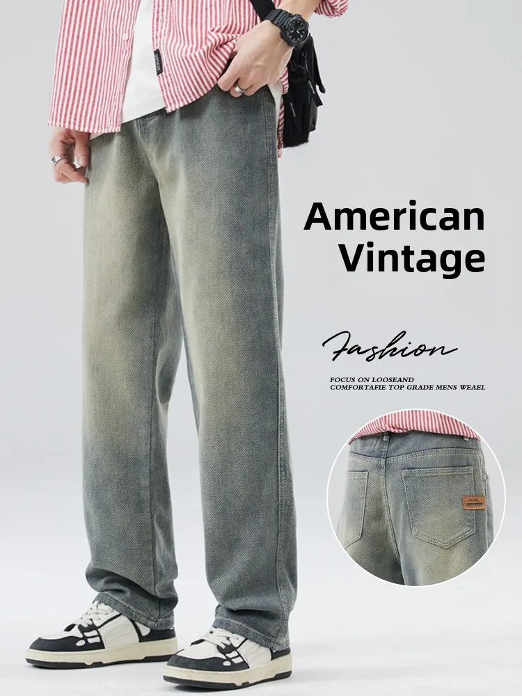 Мужские джинсы в стиле ретро, американские, весна-осень, свободные, прямые, с узором в виде звезд, широкие штанины, молодежные, модные, из хлопка и полиэстера...
Мужские джинсы в стиле ретро, американские, весна-осень, свободные, прямые, с узором в виде звезд, широкие штанины, молодежные, модные, из хлопка и полиэстера...