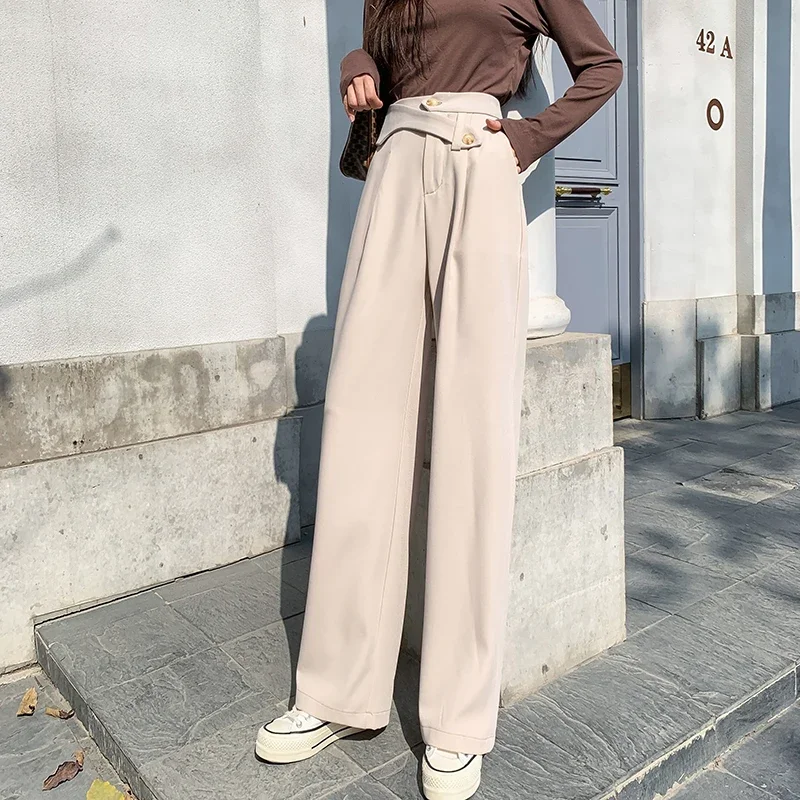2022 New Autumn Casual Women's Pants Korean Loose Wide Leg Trousers for Women Black High Waist Pants All-match 22883
2022 New Autumn Casual Women's Pants Korean Loose Wide Leg Trousers for Women Black High Waist Pants All-match 22883