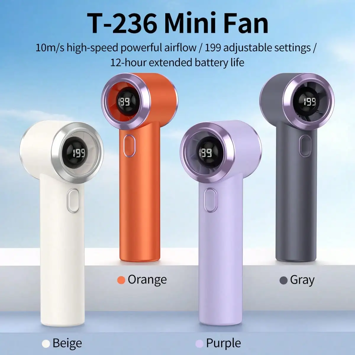 T-236 Mini Portable Electric Fan, Fashionable Electroplated Solid Color Turbine Fan, USB Rechargeable, 2000mAh Battery Capacity, Strong Airflow, Suitable For Outdoor, Travel, Sports, Home, Office, Study And Daily Use
T-236 Mini Portable Electric Fan, Fashionable Electroplated Solid Color Turbine Fan, USB Rechargeable, 2000mAh Battery Capacity, Strong Airflow, Suitable For Outdoor, Travel, Sports, Home, Office, Study And Daily Use
