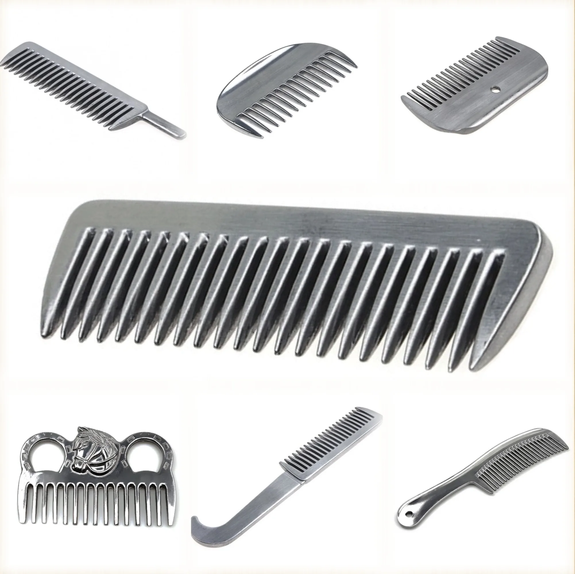 Reusable Horse Veterinary Hairdressing Comb Aluminum Hair Comb for Dog's Diagnosis Horse Hairdressing
Reusable Horse Veterinary Hairdressing Comb Aluminum Hair Comb for Dog's Diagnosis Horse Hairdressing