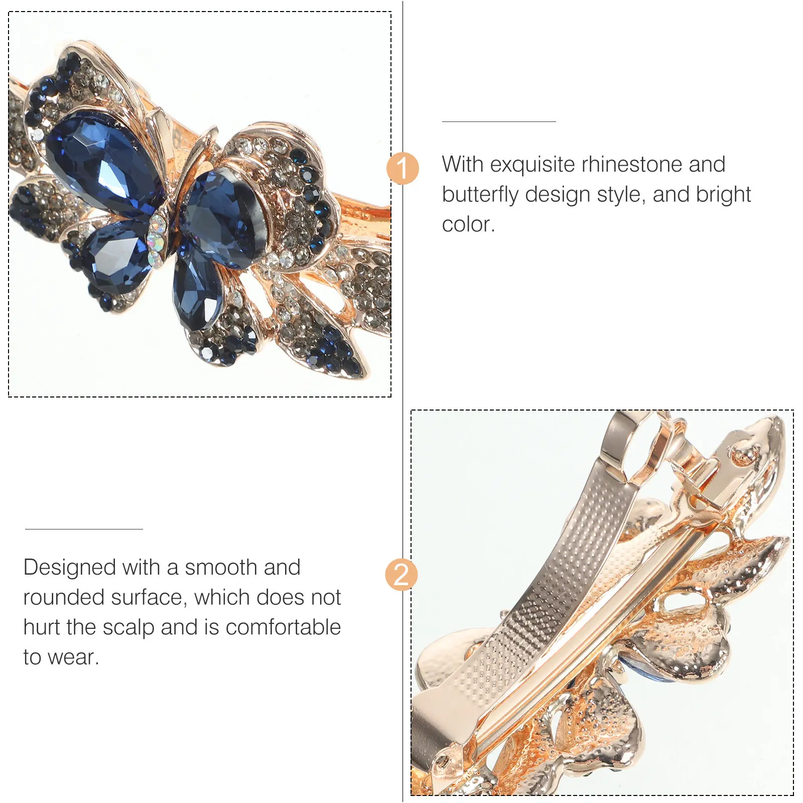 Rhinestone Butterfly Hair Clip Spring Barrette Women Fashion Hair Accessory for Party Wedding Daily Use Clips Spring Barrette
Rhinestone Butterfly Hair Clip Spring Barrette Women Fashion Hair Accessory for Party Wedding Daily Use Clips Spring Barrette