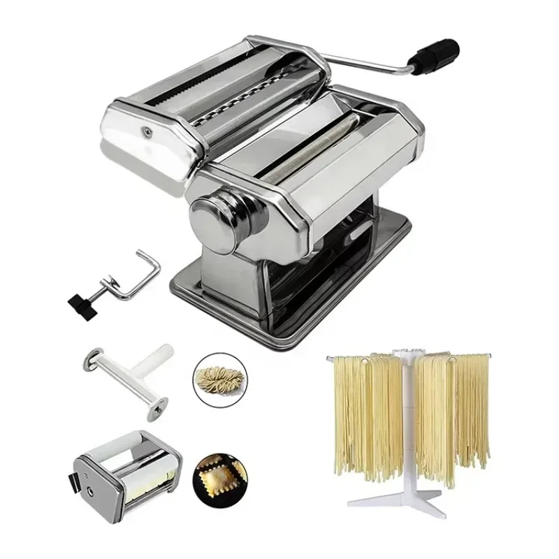 3 in 1 desktop noodle machine thickness adjustable dough roller manual noodle machine with homemade noodle rack
3 in 1 desktop noodle machine thickness adjustable dough roller manual noodle machine with homemade noodle rack