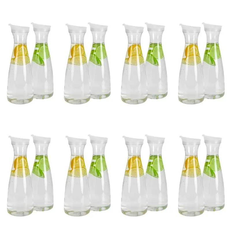 TFTP-16Pcs 0.6L Plastic Water Carafes With White Flip Tab Lids- Food Grade & Recyclable Shatterproof Pitchers - Juice Jar
TFTP-16Pcs 0.6L Plastic Water Carafes With White Flip Tab Lids- Food Grade & Recyclable Shatterproof Pitchers - Juice Jar