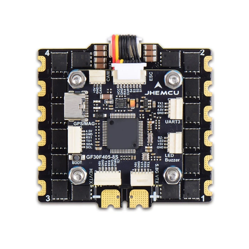 JHEMCU GF30F405 Flight Controller For FPV Racing Drone Flight Controller With ESC GF30F405 FC 110A ESC
JHEMCU GF30F405 Flight Controller For FPV Racing Drone Flight Controller With ESC GF30F405 FC 110A ESC