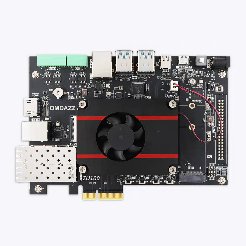 FPGA DEMO Board Zynq UltraScale+ MPSoC XCZU3EG XCZU4EV with UART, USB3.0 Ethernet, CAN RS485, SFP PCIeX2, M.2 SSD, Mini Display
FPGA DEMO Board Zynq UltraScale+ MPSoC XCZU3EG XCZU4EV with UART, USB3.0 Ethernet, CAN RS485, SFP PCIeX2, M.2 SSD, Mini Display