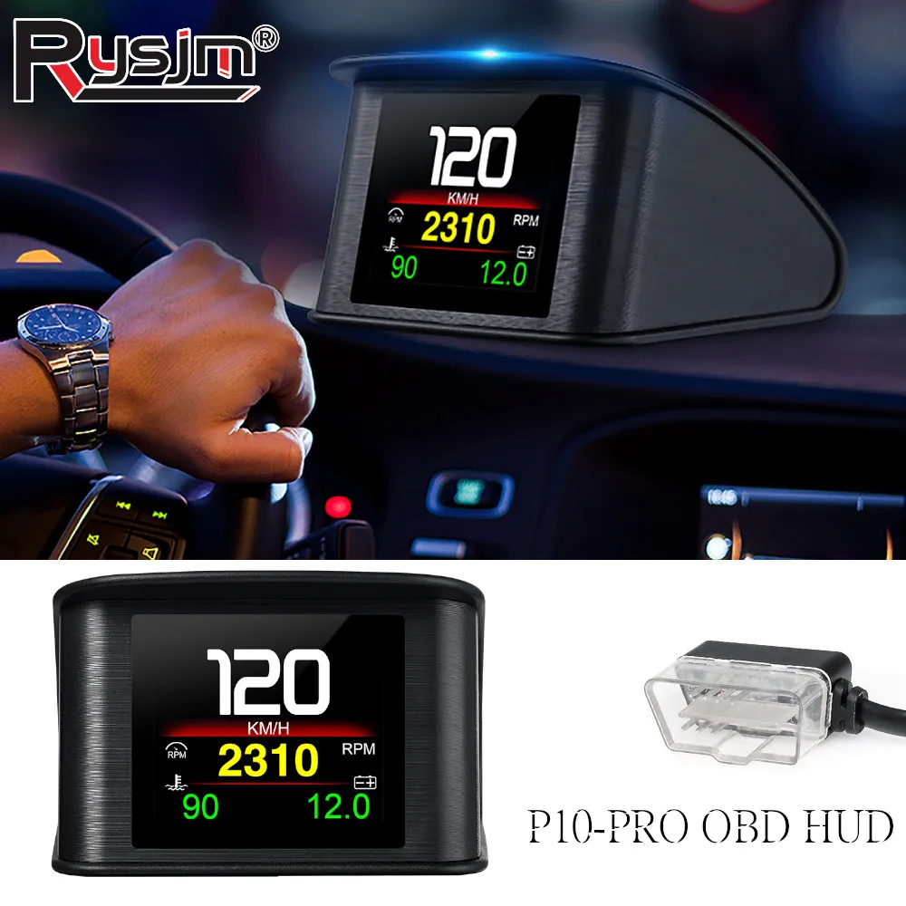 Автомобильный проекционный дисплей P10-PRO HUD: Спидометр, бортовой компьютер OBD2, умный цифровой датчик превышения скорости, сигнализация о неисправностях двигателя, система безопасности автомобиля
Автомобильный проекционный дисплей P10-PRO HUD: Спидометр, бортовой компьютер OBD2, умный цифровой датчик превышения скорости, сигнализация о неисправностях двигателя, система безопасности автомобиля