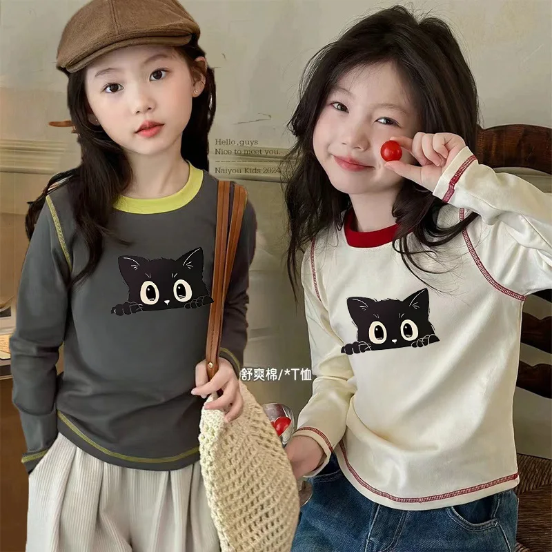 Spring Autumn Cotton Long Sleeve T-shirt 2025 New Cute Children Fashionable Hoodie Top Clothing Lovely Ins Gifts for Kids
Spring Autumn Cotton Long Sleeve T-shirt 2025 New Cute Children Fashionable Hoodie Top Clothing Lovely Ins Gifts for Kids