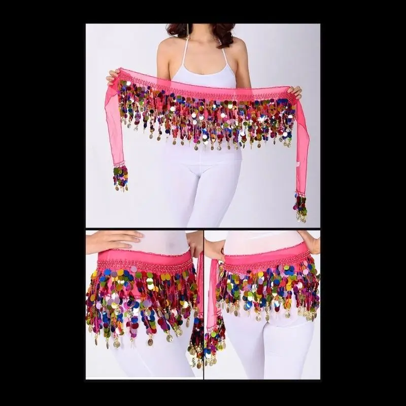 652F Flickering Belly Dance Practicing Waist Belt Tassels Scarf Wrap Costume Hip Scarf Dance Skirt Wrap Colorful Sequins
652F Flickering Belly Dance Practicing Waist Belt Tassels Scarf Wrap Costume Hip Scarf Dance Skirt Wrap Colorful Sequins