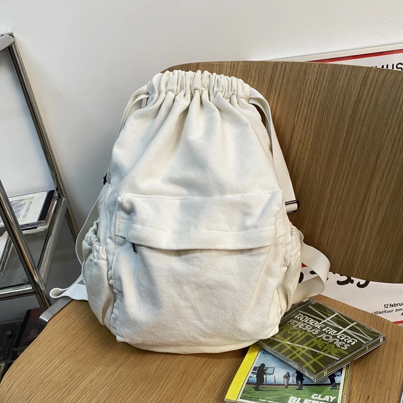 Drawstring Ruffled Solid High-capacity Canvas Schoolbag with Sewing and Versatile Backpack 2024 Hot Sale Bags for Girls and Boys
Drawstring Ruffled Solid High-capacity Canvas Schoolbag with Sewing and Versatile Backpack 2024 Hot Sale Bags for Girls and Boys