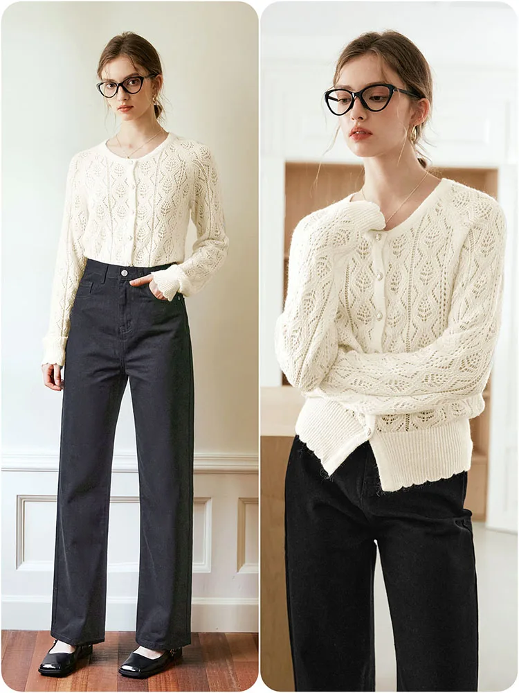 OLrain French White Hollow Knitted Cardigan Women's Autumn 2025 New Mohair Slim Top M56QZ86393
OLrain French White Hollow Knitted Cardigan Women's Autumn 2025 New Mohair Slim Top M56QZ86393