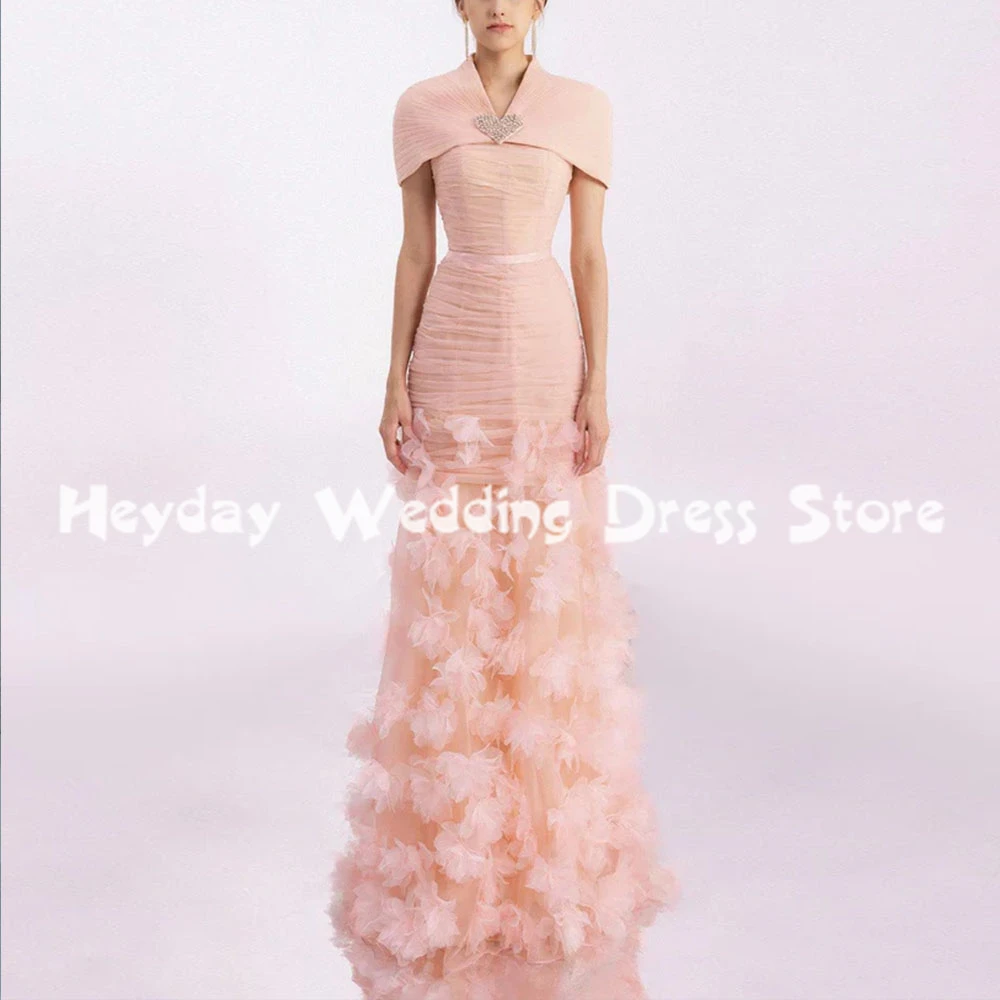 Heyday Women's Pleats Mermaid 3D Flowers Draped Evening Dresses Sleeveless With Jacket Floor-Length Formal Elegant Dresses 2025
Heyday Women's Pleats Mermaid 3D Flowers Draped Evening Dresses Sleeveless With Jacket Floor-Length Formal Elegant Dresses 2025