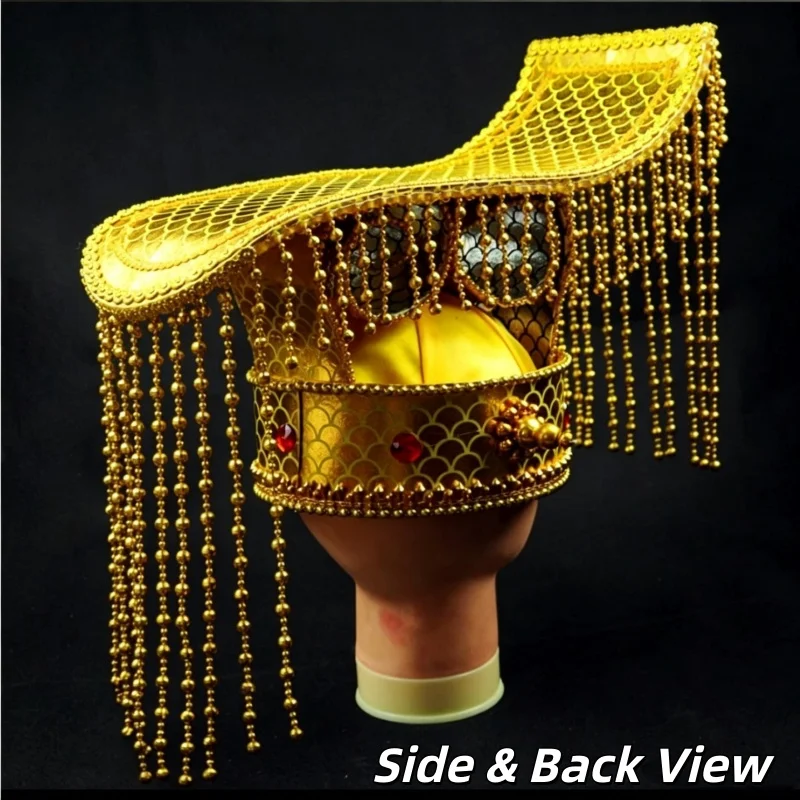 Ancient Chinese Emperor Flat Top Crown Traditional Dynasty Monarch Headwear Stage Performance Cosplay Costume Accessories
Ancient Chinese Emperor Flat Top Crown Traditional Dynasty Monarch Headwear Stage Performance Cosplay Costume Accessories