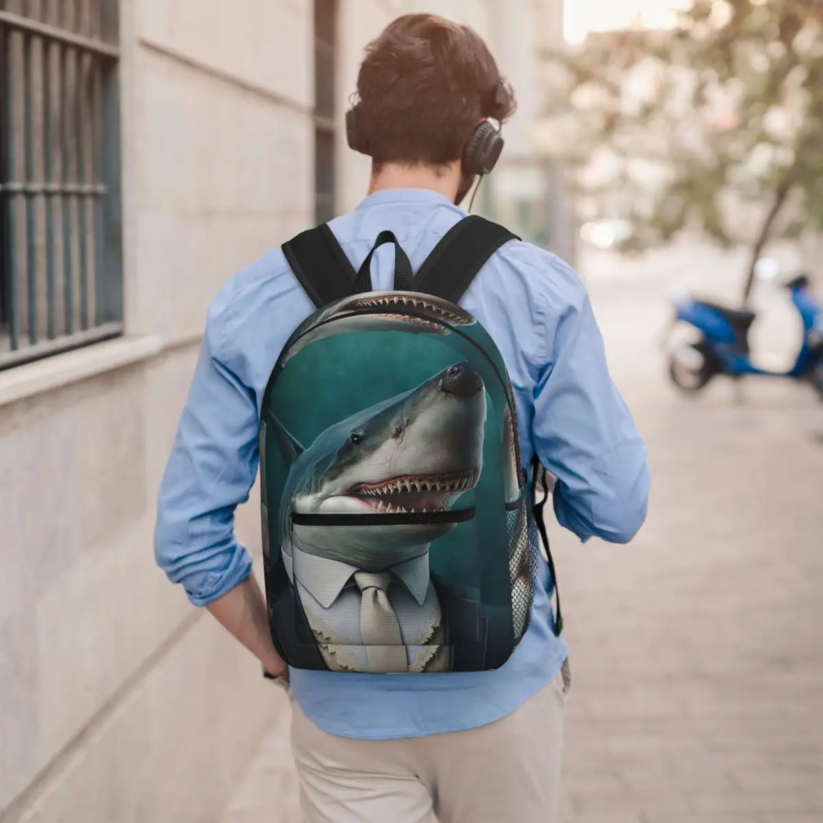 Shark Man Print Backpack Boys Girls BookBag Kids School Bag Laptop Shoulder Bags for Men Women
Shark Man Print Backpack Boys Girls BookBag Kids School Bag Laptop Shoulder Bags for Men Women