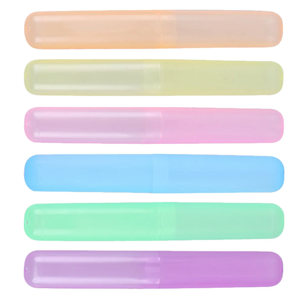 6 Pcs Transparent Candy Color Travel Portable Toothbrush Case Holders For Camping With PP Material Storage Boxes
6 Pcs Transparent Candy Color Travel Portable Toothbrush Case Holders For Camping With PP Material Storage Boxes