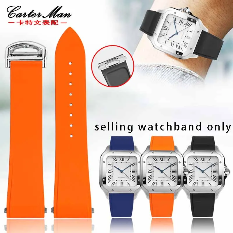 Quick release style fluororubber wristband for Cartier Sandus Watch Strap SANTOS Dumont Fashion Fluororubber Strap 18.5mm 21mm
Quick release style fluororubber wristband for Cartier Sandus Watch Strap SANTOS Dumont Fashion Fluororubber Strap 18.5mm 21mm