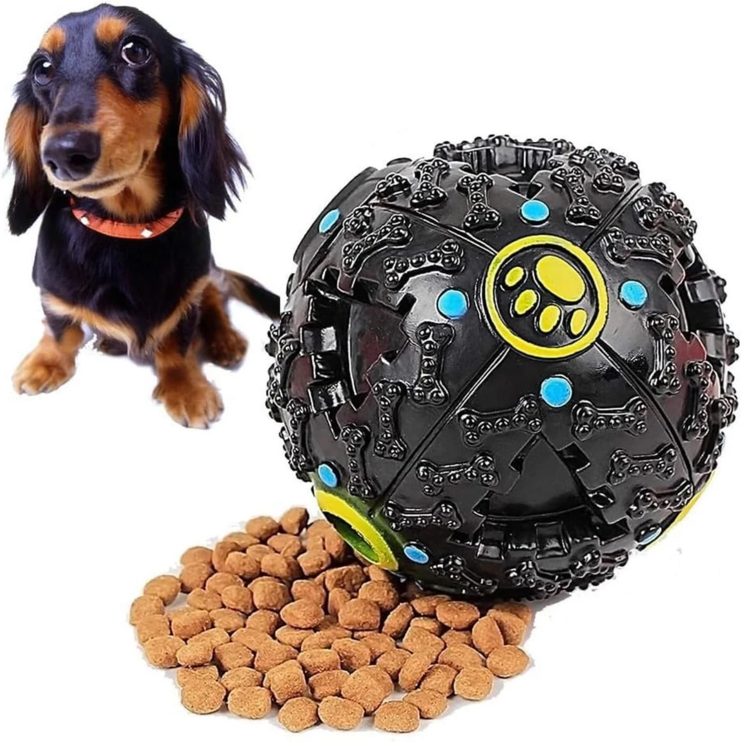 Engaging and Durable Black Round Medium-Large Interactive Dog Pet Food Puzzle Toy Ball - Essential Enrichment for Lively Playtim
Engaging and Durable Black Round Medium-Large Interactive Dog Pet Food Puzzle Toy Ball - Essential Enrichment for Lively Playtim