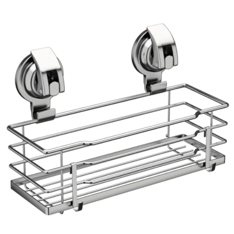 Suction Cup Shower Caddy, Shower Shelf Soap Dish with Hooks for Razor, Sponge, Rust Proof 304 Stainless Steel
Suction Cup Shower Caddy, Shower Shelf Soap Dish with Hooks for Razor, Sponge, Rust Proof 304 Stainless Steel