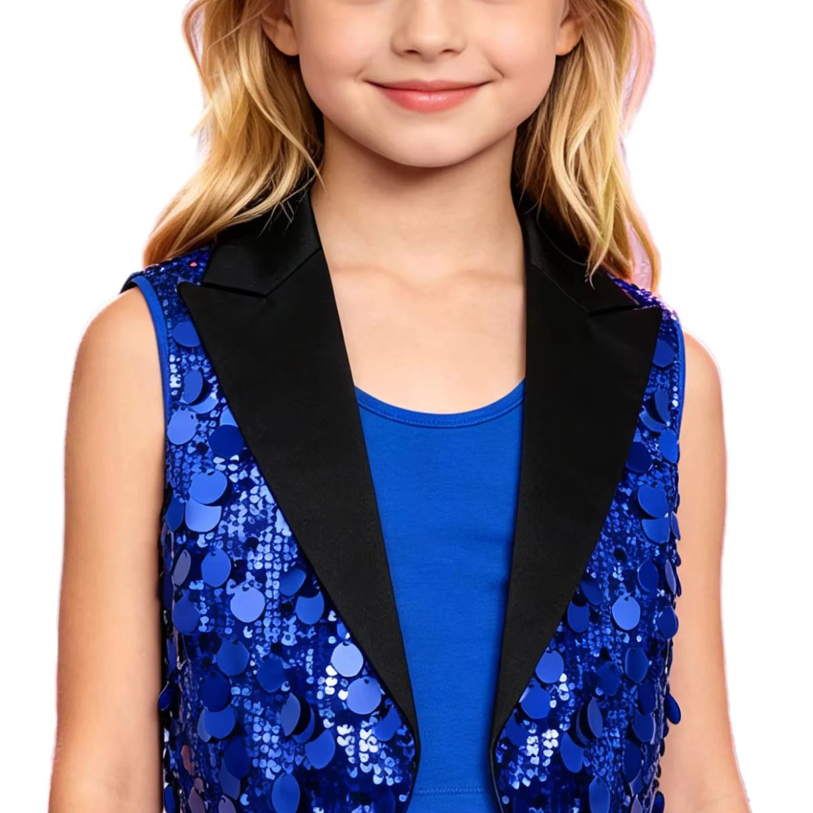 Girls Party Costume Stage Performance Dancewear Sequined Vests Children Festival Jazz Dance Waistcoat Kids 70s 80s Disco Outfit
Girls Party Costume Stage Performance Dancewear Sequined Vests Children Festival Jazz Dance Waistcoat Kids 70s 80s Disco Outfit
