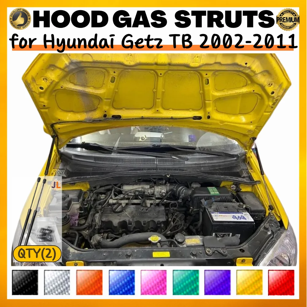 Qty(2) Hood Struts for Hyundai Getz TB 2002-2011 Front Bonnet Modify Gas Springs Shock Absorber Lift Supports Dampers
Qty(2) Hood Struts for Hyundai Getz TB 2002-2011 Front Bonnet Modify Gas Springs Shock Absorber Lift Supports Dampers