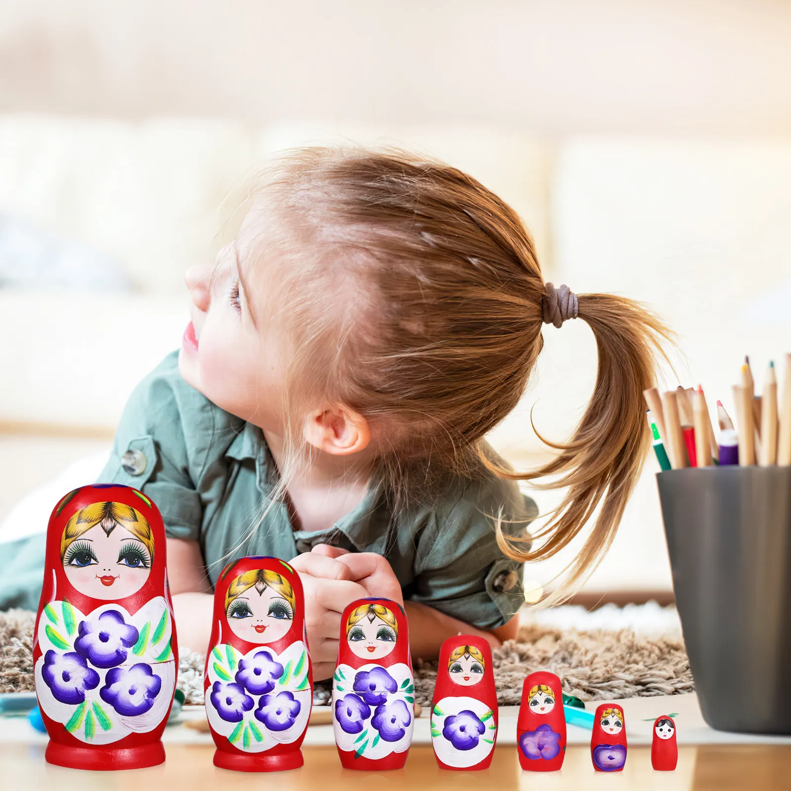 7 Pcs Nesting Party Decorations Traditional Russian Crafts Home Stacking Toys
7 Pcs Nesting Party Decorations Traditional Russian Crafts Home Stacking Toys