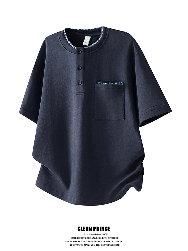 GPstudio American Plaid Color Block Henry Collar Short Sleeve T-shirt Men Summer Trend Loose Large Size Body Cotton Polyester...
GPstudio American Plaid Color Block Henry Collar Short Sleeve T-shirt Men Summer Trend Loose Large Size Body Cotton Polyester...