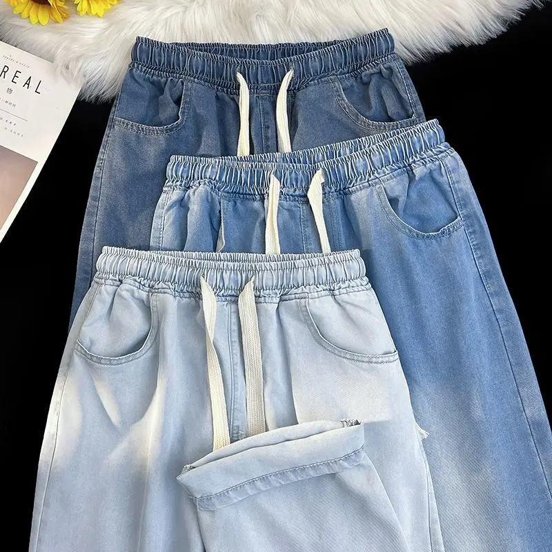 2026 New Spring Summer Men's Baggy Jeans Lyocell Fabric Wide Leg Pants Drawstring Trousers Male City Boy Plus Size S-4 5XL
2026 New Spring Summer Men's Baggy Jeans Lyocell Fabric Wide Leg Pants Drawstring Trousers Male City Boy Plus Size S-4 5XL