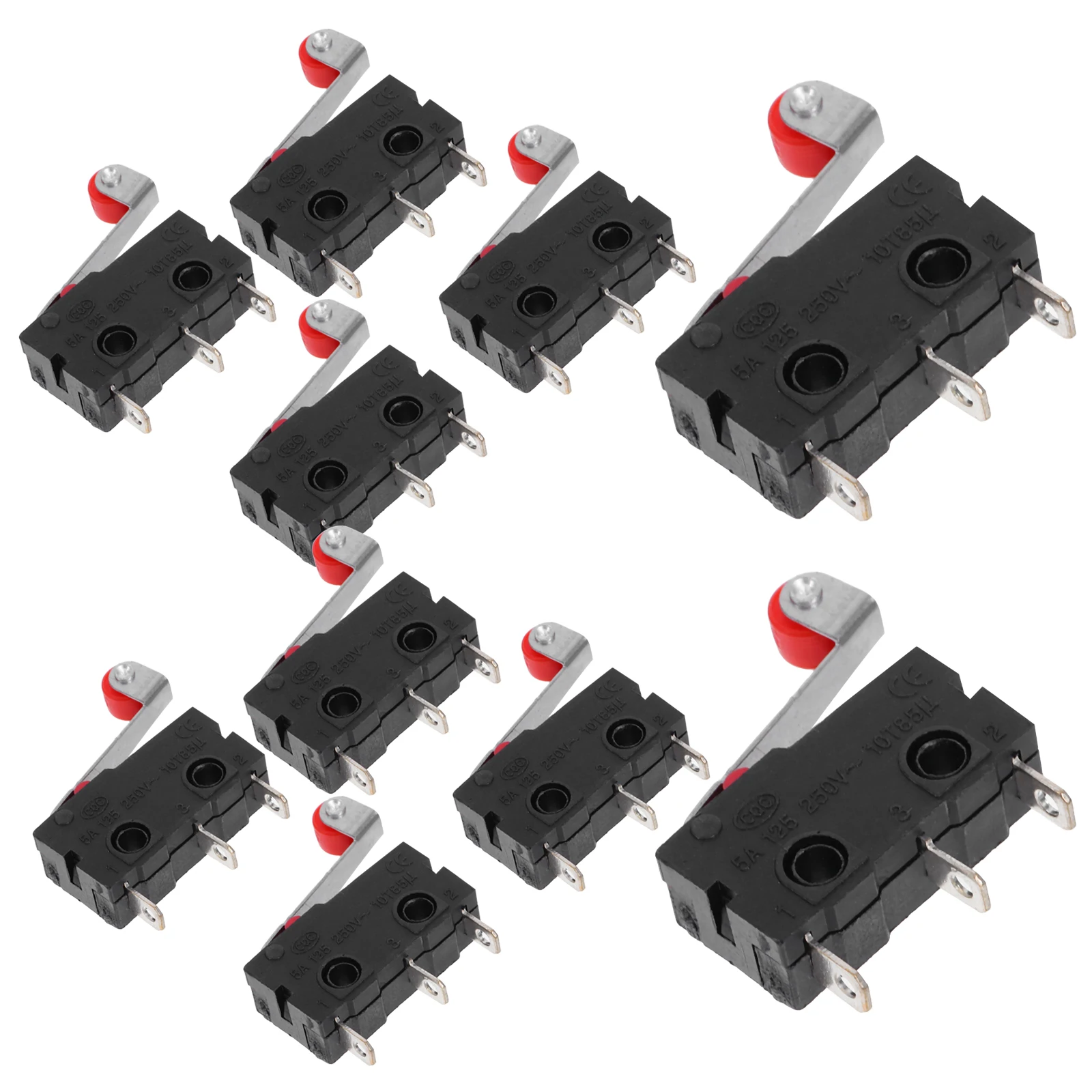 10pcs Spdt 1No+1Nc 250V 5A Switch 3Pin Terminal 2Mm Mounting Hole 9.5Mm Spacing 7.2X9Mm Pin Pitch 17.5X4Mm Lever Arm 5X3Mm
10pcs Spdt 1No+1Nc 250V 5A Switch 3Pin Terminal 2Mm Mounting Hole 9.5Mm Spacing 7.2X9Mm Pin Pitch 17.5X4Mm Lever Arm 5X3Mm