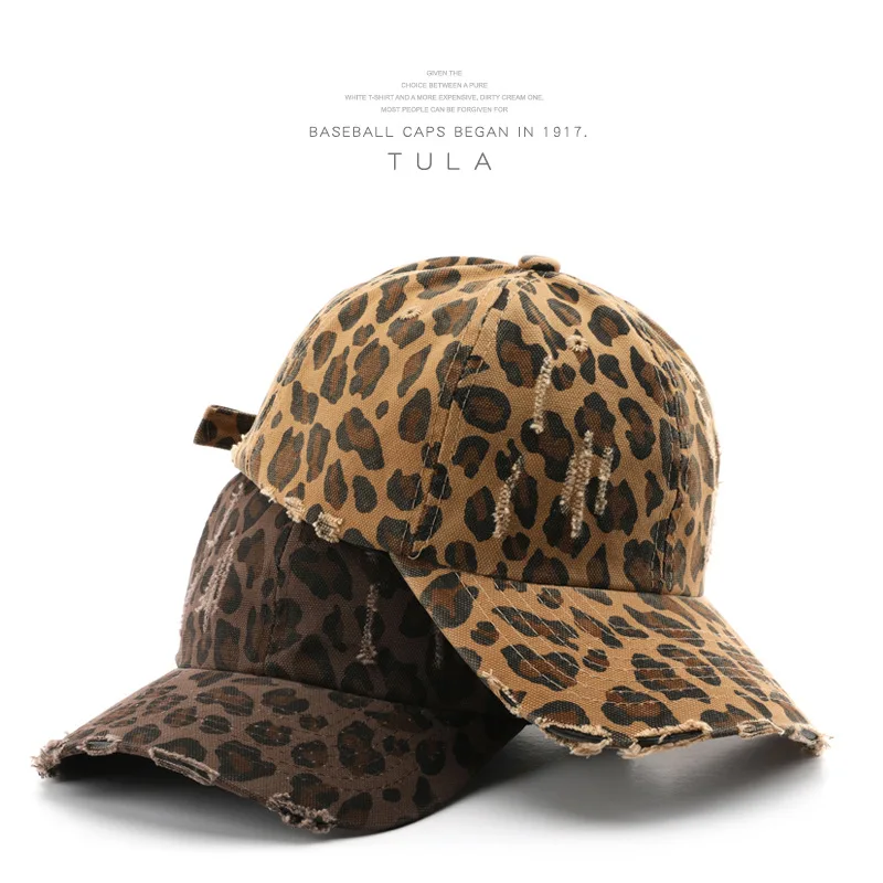 Custom. Hat Female Japanese-Style Retro Distressed Leopard Print Ripped Special Peaked Cap Outdoor Men's Travel S
Custom. Hat Female Japanese-Style Retro Distressed Leopard Print Ripped Special Peaked Cap Outdoor Men's Travel S