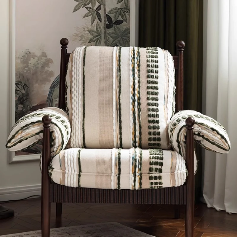 French tiger chair single sofa leisure chair retro solid wood single chair home bedroom small sofa pedal
French tiger chair single sofa leisure chair retro solid wood single chair home bedroom small sofa pedal