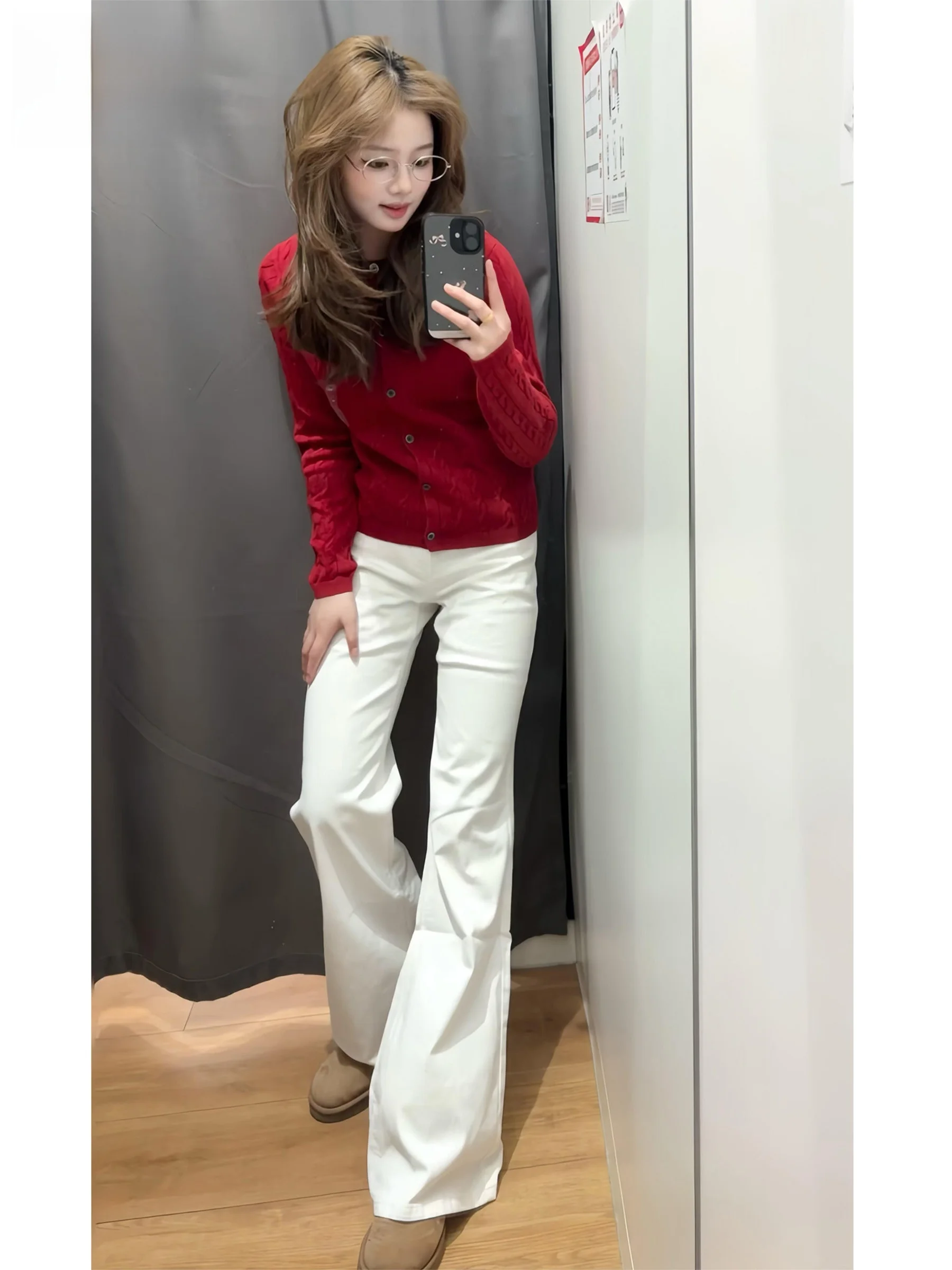 American Style High Waist White Bell Bottom Jeans Women's Summer Loose Slimming Loose Not Legging Bell Pants
American Style High Waist White Bell Bottom Jeans Women's Summer Loose Slimming Loose Not Legging Bell Pants