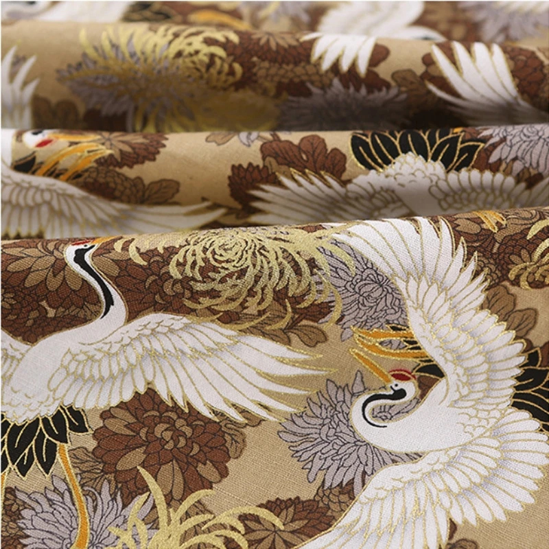 Japanese Style Gold Printed Cotton Fabric Wave Pattern Non-stick Cloth for DIY Sewing Bags Quilting Patchwork Home Decor Crafts
Japanese Style Gold Printed Cotton Fabric Wave Pattern Non-stick Cloth for DIY Sewing Bags Quilting Patchwork Home Decor Crafts