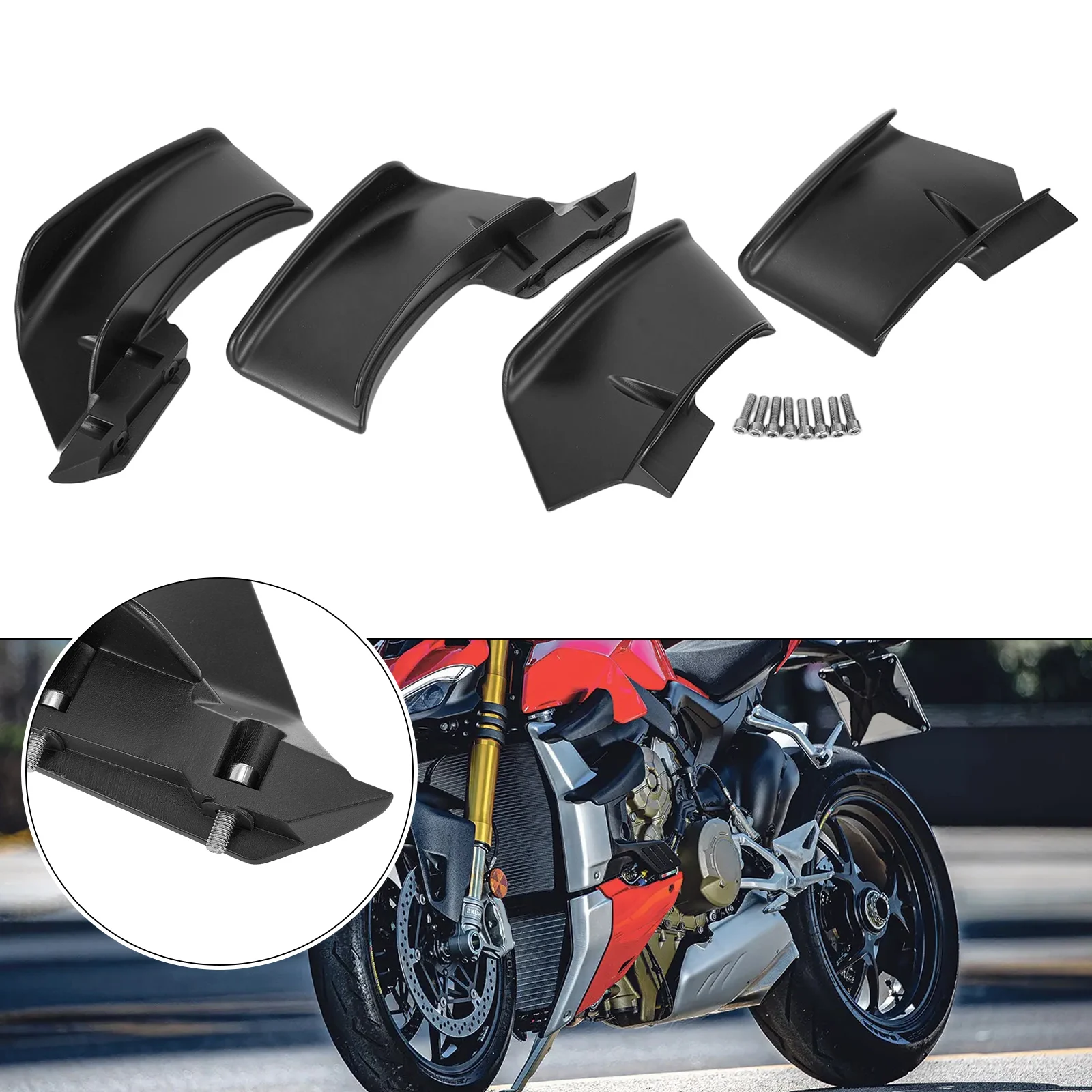 For For DUCATI Streetfighter V4 V4S V4SP and V2 2022 2023 Models Spoiler Fixed Winglets Wings ABS Replacement Accessories
For For DUCATI Streetfighter V4 V4S V4SP and V2 2022 2023 Models Spoiler Fixed Winglets Wings ABS Replacement Accessories