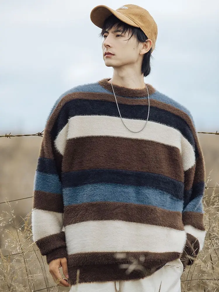 Contrast striped round neck sweater for men 2024 autumn and winter new style Japanese retro lazy style sweater sweater Y2k top
Contrast striped round neck sweater for men 2024 autumn and winter new style Japanese retro lazy style sweater sweater Y2k top